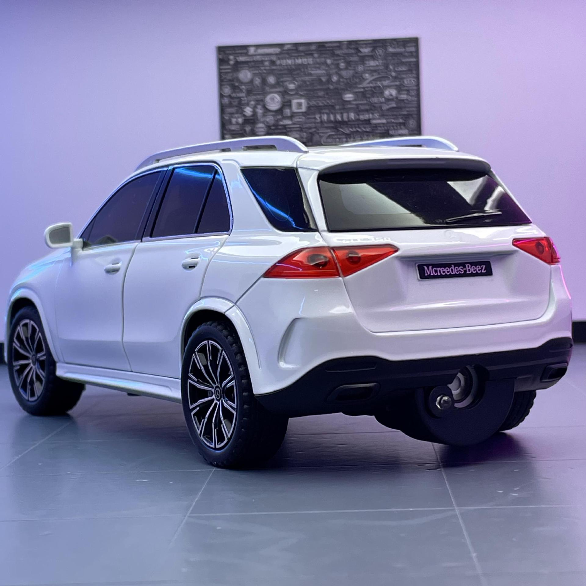Weili aleación modelo de coche 1:24 Mercedes-Benz GLE350 vehículo todoterreno tira de sonido y luz juguete coche música modelo adornos