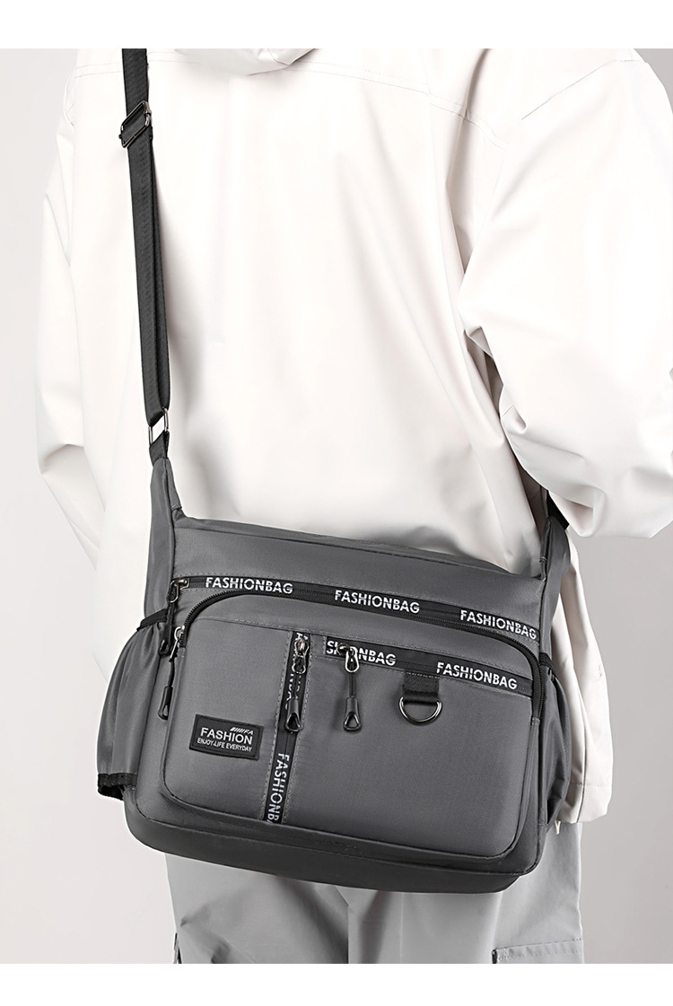 New 2024 men's bag, large-capacity casual men's crossbody bag, waterproof single-shoulder bag, multi-layered business versatile travel bag undefined