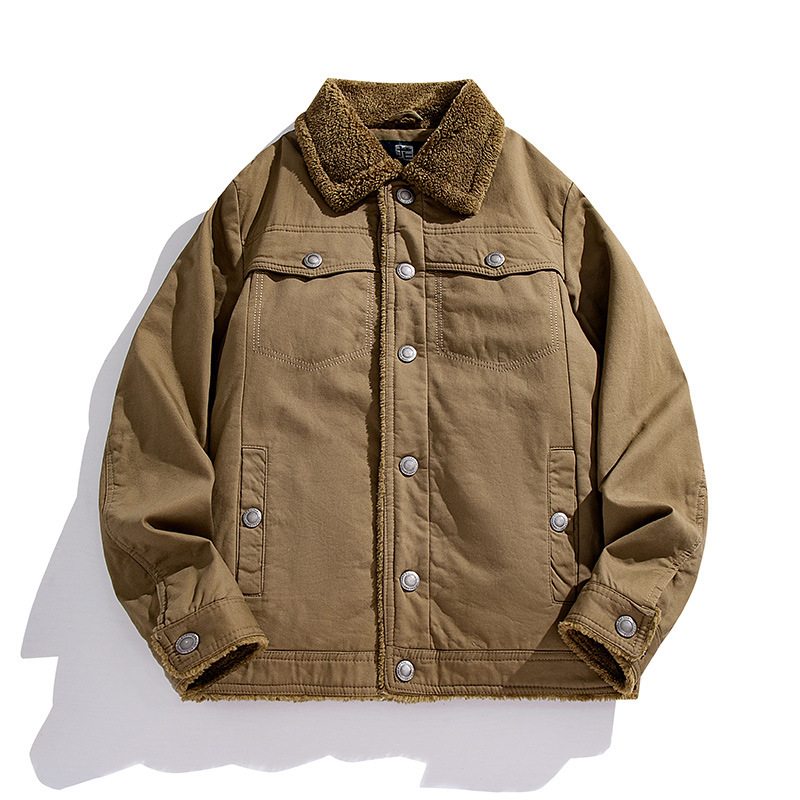 Herren Winterjacke Mit Plüschkragen Lässig Und Locker_voghion.com