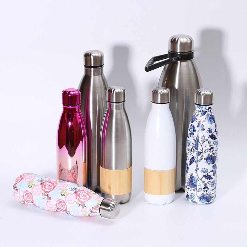Al Aire Libre de acero inoxidable 304 termo taza creativa galvanoplastia de moda botella de Coca-coque portátil coche de equitación deportes botella de agua