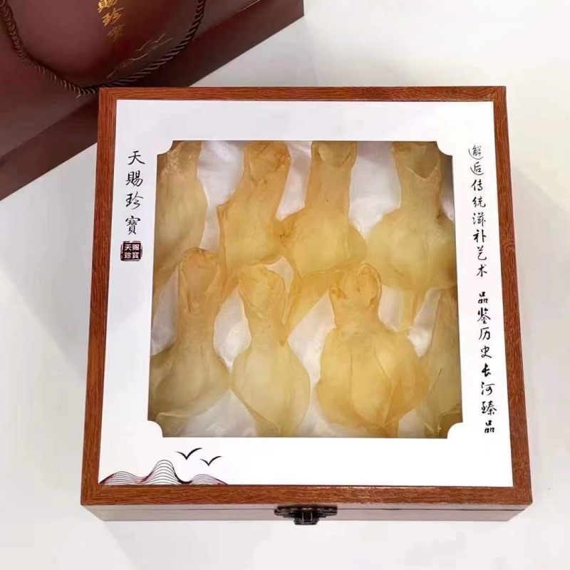 Tianshi Treasure ventana abierta, pegamento de pescado, productos secos, caja de regalo de abollo, caja de exhibición, caja vacía de tónico de ginseng.