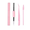 Fuchsia double-sided glue, tweezers, brush, with your logo imprint