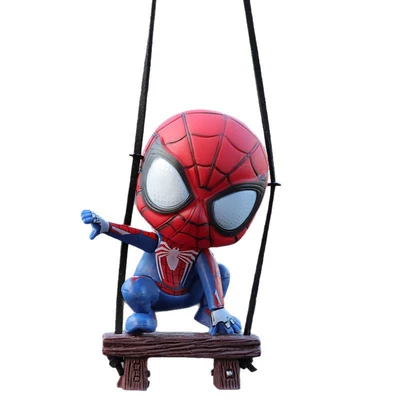 Cross-Border Big-Headed Spider-Man Car Interior Decoration Supplies Car Rearview Mirror Pendants Car Supplies Pendants Ornaments (Car hanging) - blue-big-headed-spider