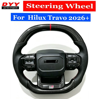 Suitable for Hilux Travo carbon fiber steering wheel, Hilux Travo upgraded steering wheel, Revo old to new conversion