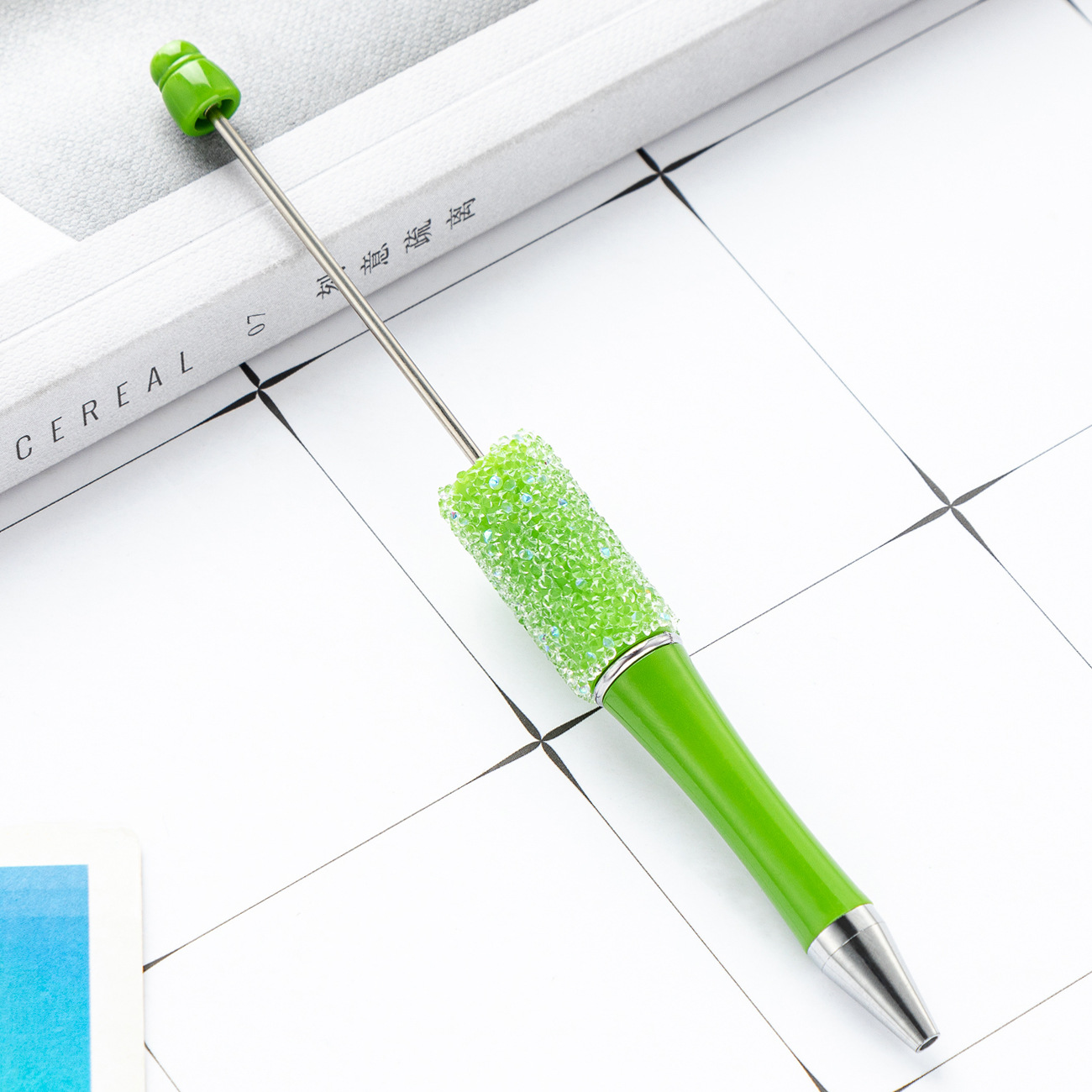 DIY bolígrafo de cuentas de azúcar creativo pegado a mano lleno de diamantes de plástico bolígrafo de regalo al por mayor