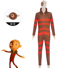 跨境热销圣诞款小怪物补丁儿cos紧身连体衣角色扮演舞台表演服装