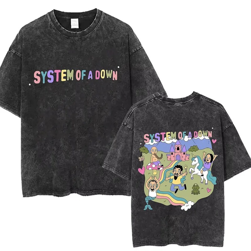 Washed Vintage Style Toxic Music Album Cover T-Shirt for Men and Women, Rock T-Shirt, 90S Style