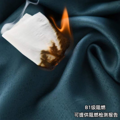 Direct Supply Fire-Retardant & Flame-Resistant Curtains—Wholesale Home & Commercial Grade, Jacquard Weave, High Warp Density, Full-Shading, Heat-Insulating, and UV-Protective Curtains