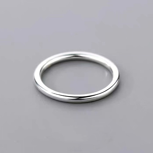 s999 sterling silver plain ring for women, light luxury, high-end, pure silver index finger ring, fashionable and personalized niche design ring