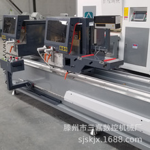 纱窗超短料切割双头锯 铝合金专用45度锯 小型数显双角精密切割机