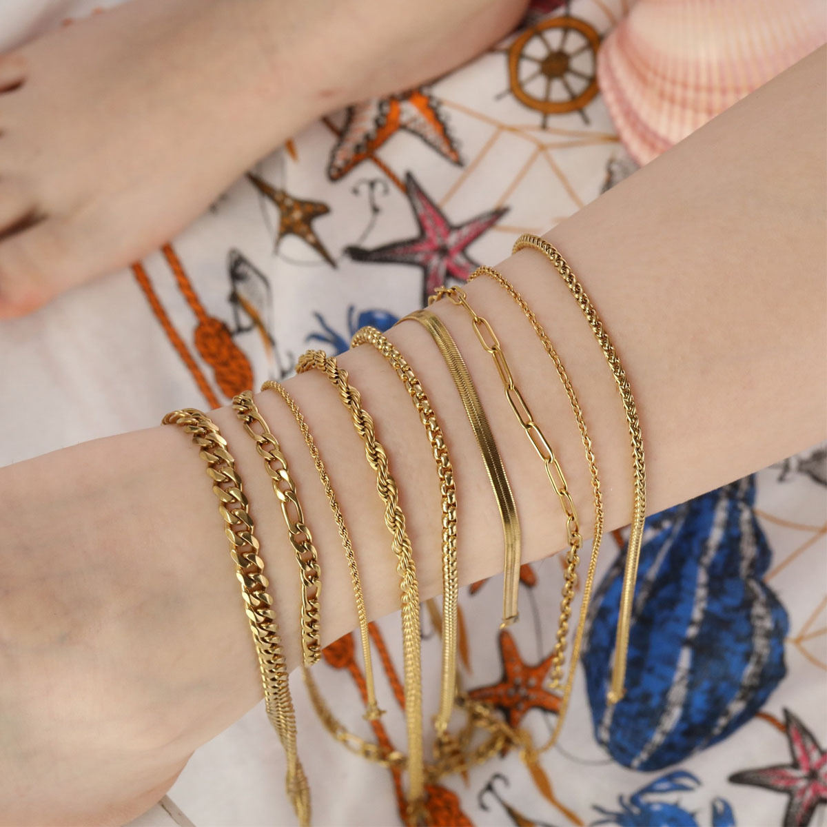 8g Weight Anklet Classification 1 Piece Quantity Holiday, Daily Occasion 316 Stainless Steel Material Solid Color Pattern Women's Gender Plating Design Simple Style Style 1 Piece Simple Style Solid Color 316 Stainless Steel  3mm Twist Anklet 4mm Blade Snake Bone Anklet 2.6mm Mini Clip Anklet Anklet Women's 8