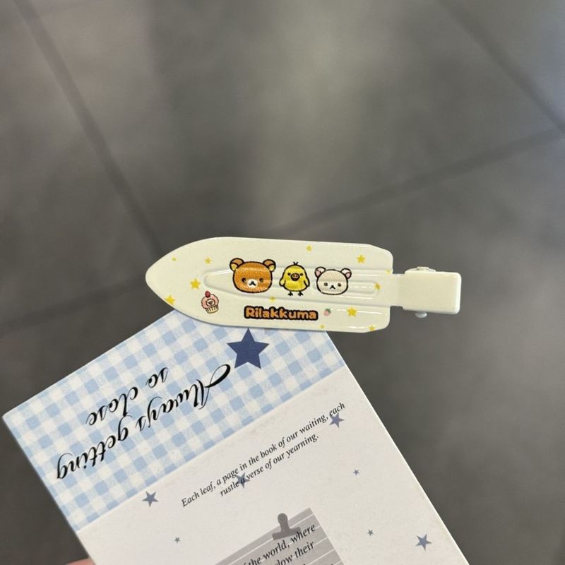 甜美金属小熊无痕夹发夹日系甜美少女侧边刘海发卡鸭嘴夹发饰夹子|undefined