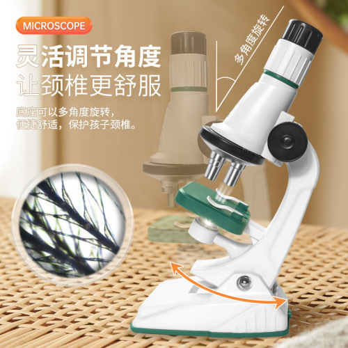 Xueyouma children's optical microscope manufacturer wholesale scientific experiment set 1200X primary school students plastic toys