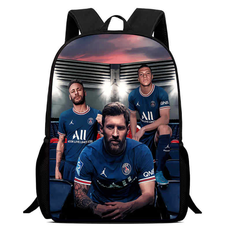 Amazon crossover nueva mochila con estampado periférico de futbolista mochila escolar para estudiantes mochila para niños