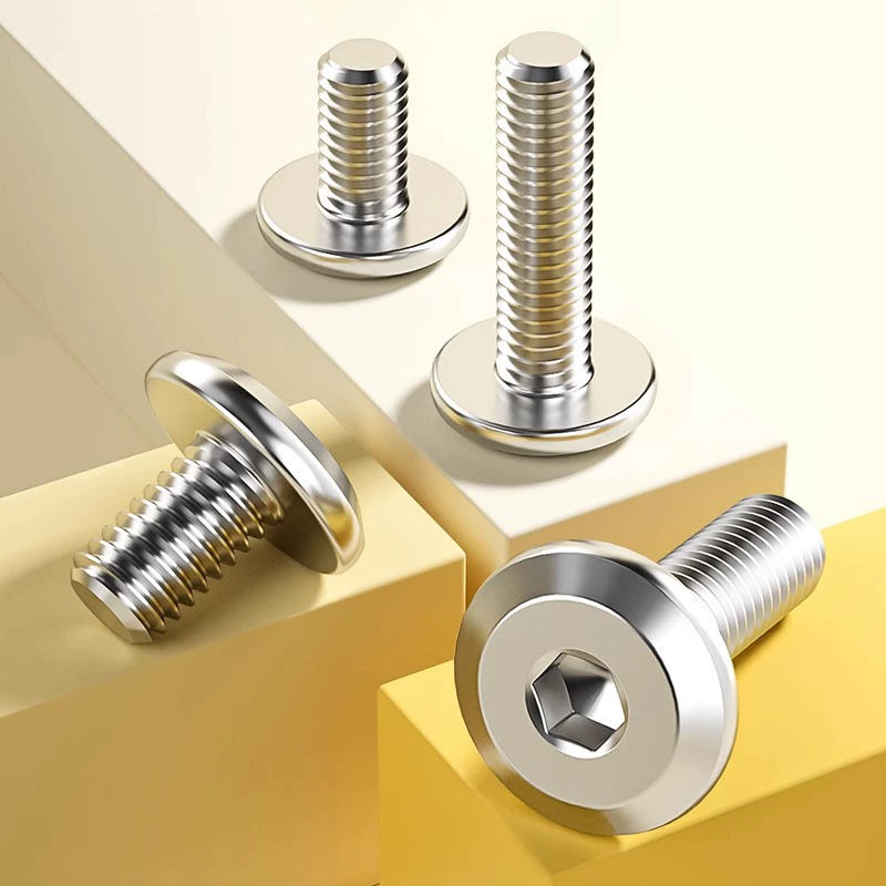 304 нержавеющая сталь перевернутый край внутренний шестиугольный винт большой плоской головки винт скошенный мебельный болт