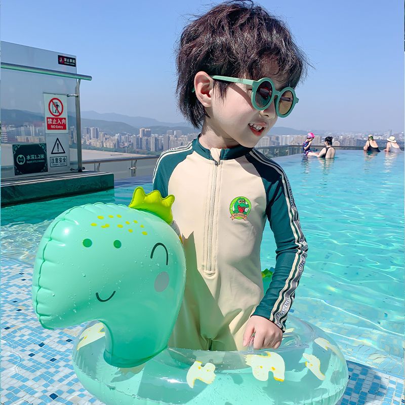 Boys' Swimwear Summer Children's one-piece 3-6-year-old boy Tide Quick-drying Sunscreen Hot Spring Swimwear Equipment Ins