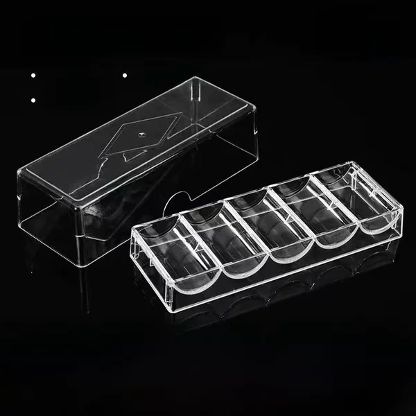 Portable storage box transparent plastic chip rack box classification box special plastic thickened for chess and card room
