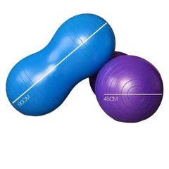 Explosion-proof peanut ball 45x90cm thickened connected PVC fitness ball yoga training large inflatable capsule ball wholesale