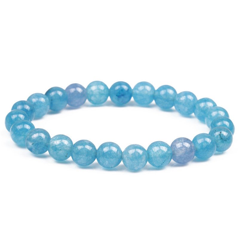 Joyas europeas y estadounidenses transfronterizas ojo de tigre ágata pulsera de cuentas de 8mm esferas de moda pulsera de anillo simple al por mayor