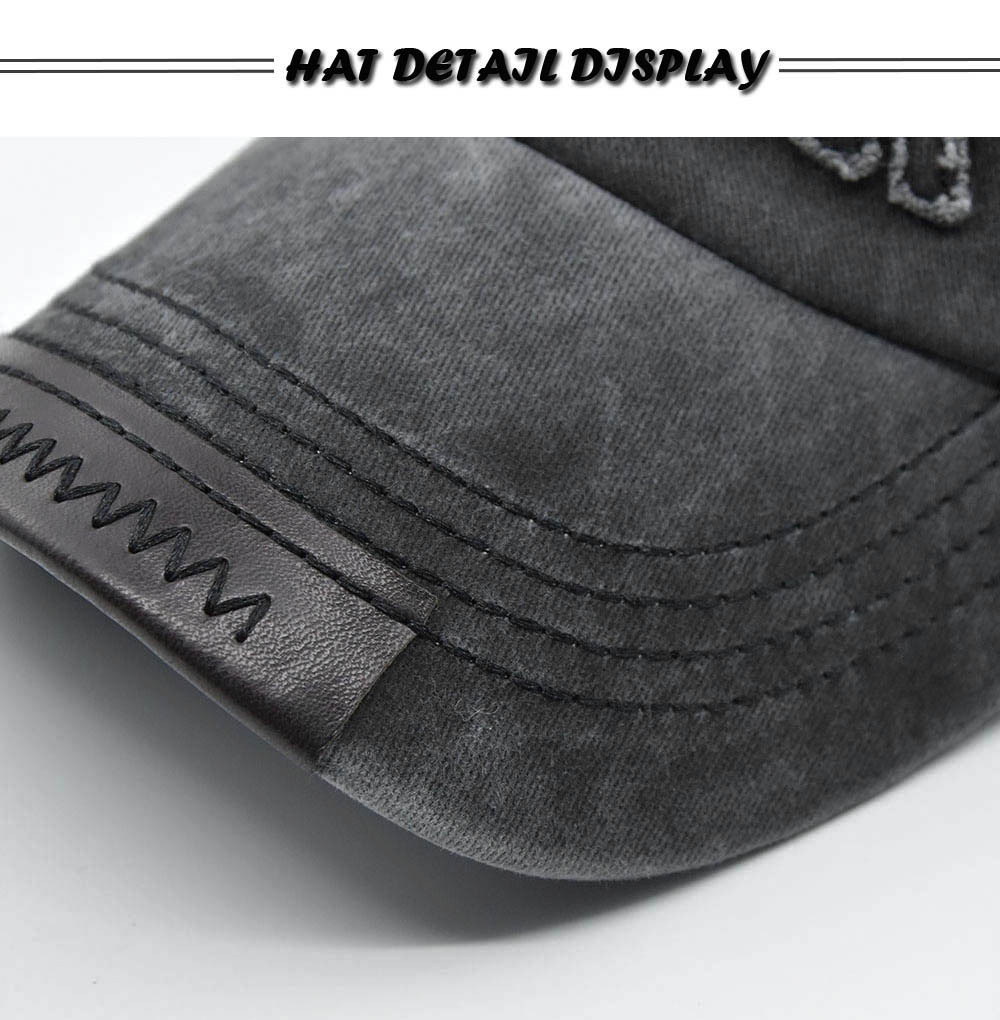 Cappellino da baseball con lettere ricamate in 3D lavato per uomo e donna, originale berretto americano a becco d'anatra_voghion.com