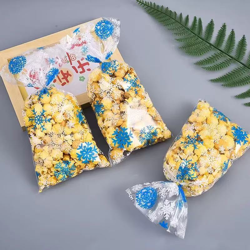圣诞节玻璃纸袋雪花糖果袋礼品袋圣诞节生日派对礼品包装袋批发|undefined