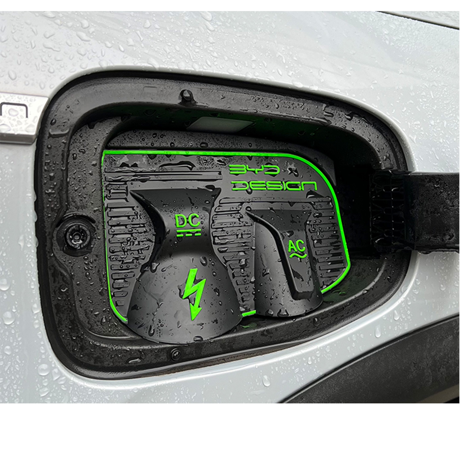 Special flip type charging port waterproof cover for special car, rain cover, dust-proof hidden, rain-proof, leak-proof, non-destructive modification and installation
