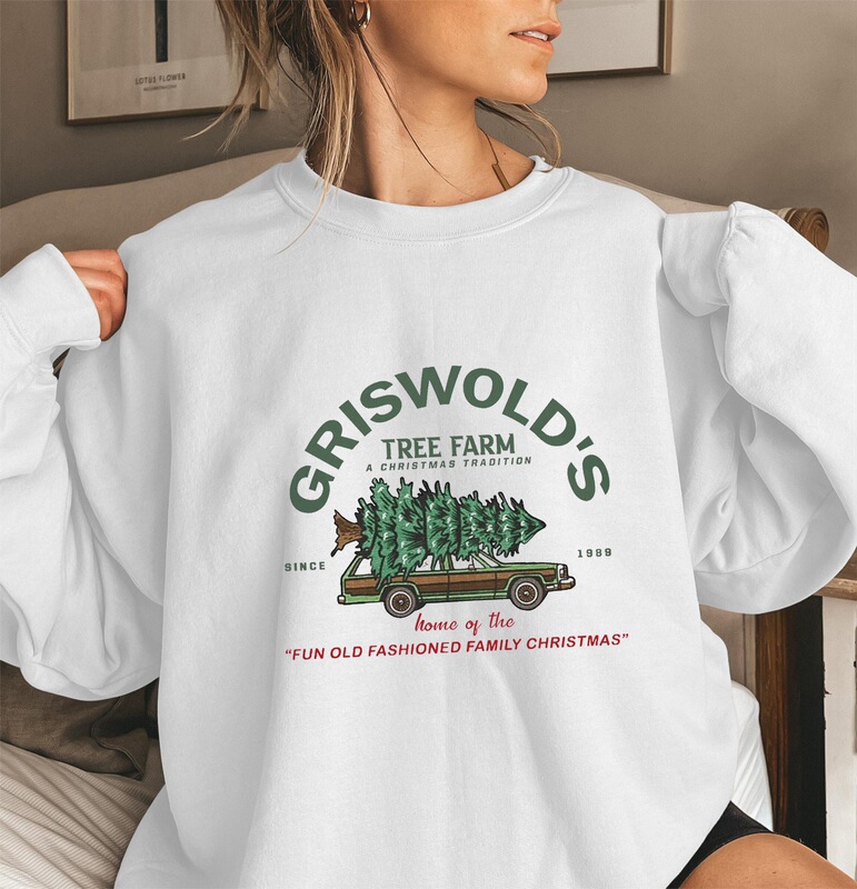 Amazon Cross-Border Griswold's Christmas Tree Letter Round Neck Long-Sleeved Christmas Large Size Women's Sweatshirt Wholesale