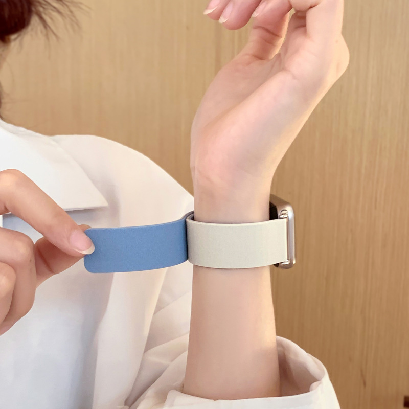 适用于小米手环9/8pro表带新款荔枝纹软磁吸红米watch4/5运动表带|undefined