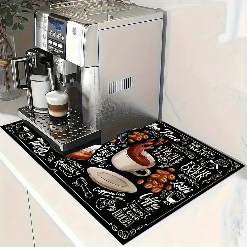 Cross-border Amazon temu Retro American Diatom Mud Drying Mat Household Kitchen Absorbent Quick-drying Placemat for Hair