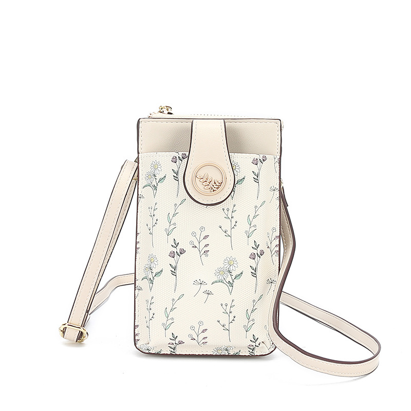 Cartera personalizada de cuero PU del sudeste asiático para mujer, bolso de tarjeta de sentido premium, monedero para mujer, bolso de mensajero de un solo hombro para teléfono móvil