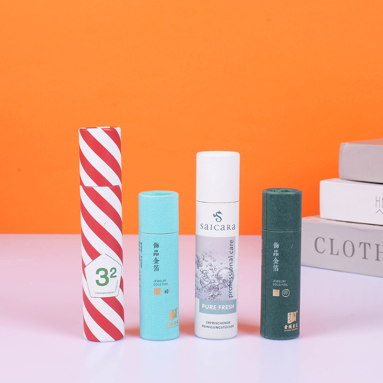 厂家直供彩印通用礼盒纸筒定制LOGO牛皮纸圆形纸管密封纸罐定做