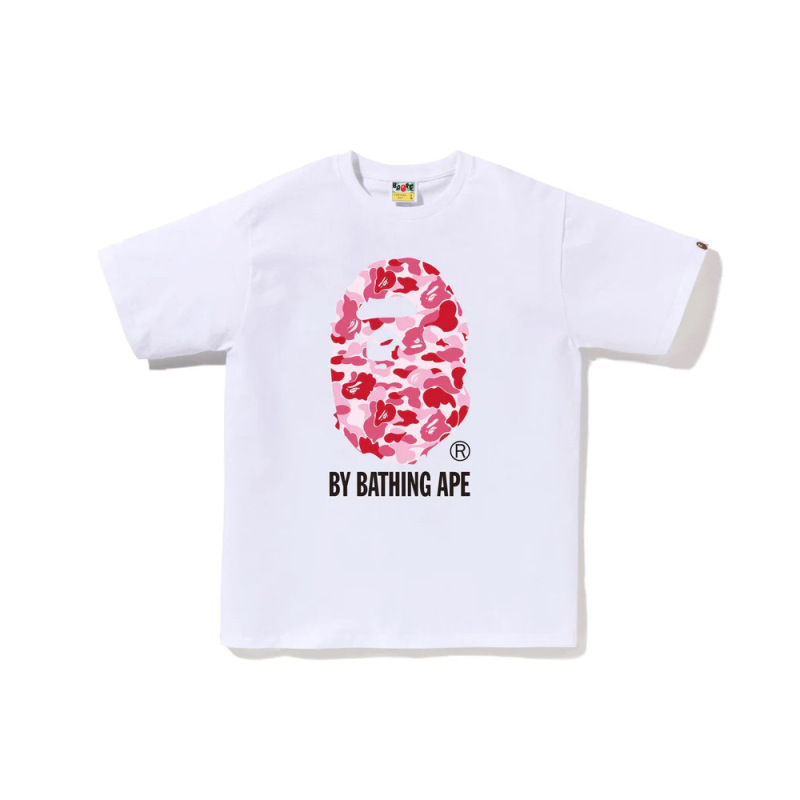 日系潮牌bape半袖寝猿迷彩猿人頭プリント夏tシャツカップルカジュアルスポーツ半袖ショートT|undefined