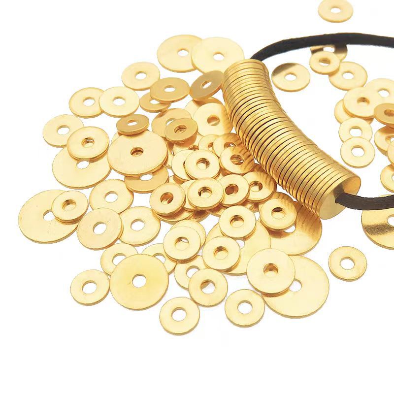 Factory Direct Sales 14K18K Gold-filled Color-preserving Ultra-thin Brass Straight-cut Separator Copper GasKet DIY Bracelet Jewelry Accessories