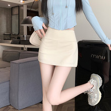 黑色半身裙女2024新款春夏高腰小个子辣妹开叉a字一步包臀短裙裤