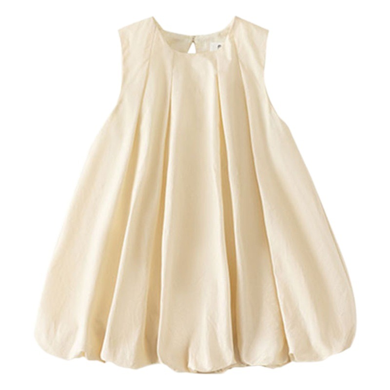 Youbao ropa para niños Huzhou ropa para niños 2025 verano versión coreana falda sin mangas vestido de algodón para niños falda para niñas princesa