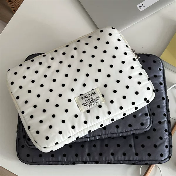 Korean Ins Embroidered Polka Dot Commuter Laptop Bag 11/ 13inch iPad Tablet Storage Liner Bag