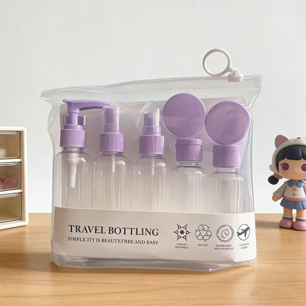 Botella de transporte conveniente para productos de cuidado de la piel, botella de aerosol de aceite esencial de crema de viaje