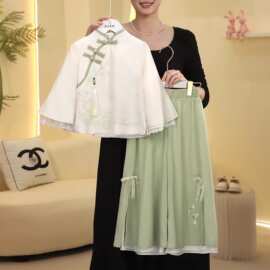 汉服女童2026春夏马面裙两件套国风中秋唐装小女孩儿童新中式套装