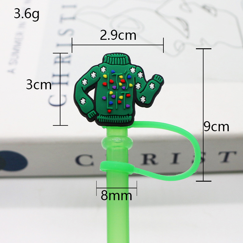 Tapa de paja Spot 7-8mm silicona linda mini muñeca parche tapón a prueba de polvo decoración de pajitas tapón a prueba de polvo