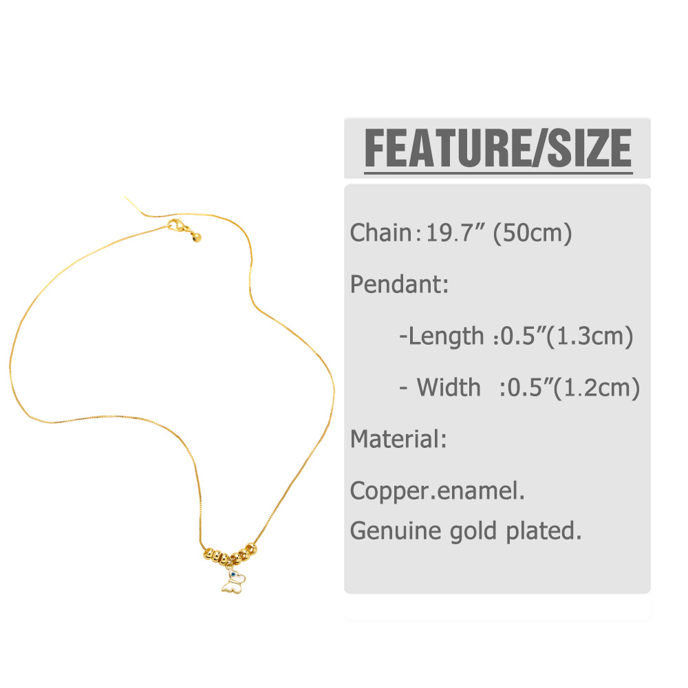 Fashion Star Butterfly Elephant Copper Necklace Plating Zircon Copper Necklaces