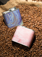 咖啡豆密封罐 油画风马口铁盒食品级储存保鲜呼吸铁罐200克装