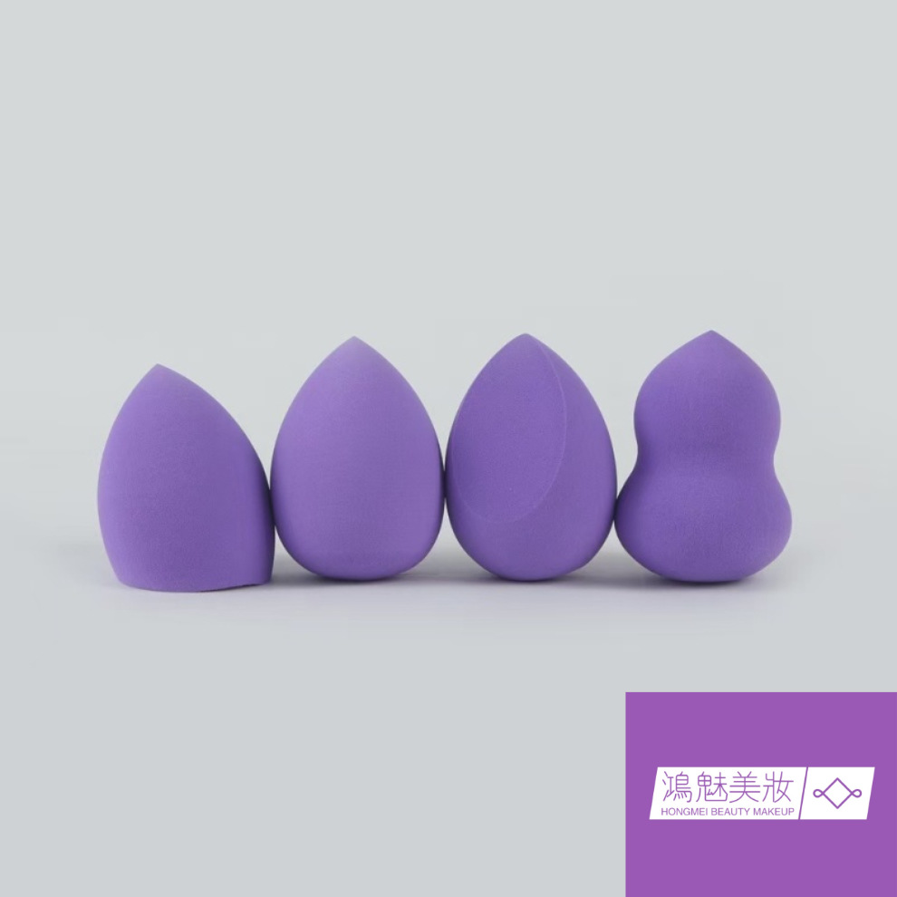 Esponja de maquillaje de doble uso, seca y húmeda, envasada individualmente, venta directa de fábrica Meiyang