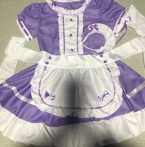 Plus-size black and white short-sleeved maid outfit maid cosplay adult  clothing dress of princess dress