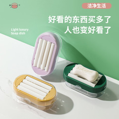 Multifunctional Soap Foaming Box, Hand-Free Soap Storage, Drainable Soap Dish, Rolling Soap Box with Laundry Brush