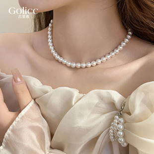 Shijia Pearl Necklace Women's Autumn and Winter Sweater Chain 2025 New Hot Style Light Luxury Niche Clavicle Chain High-End Necklace