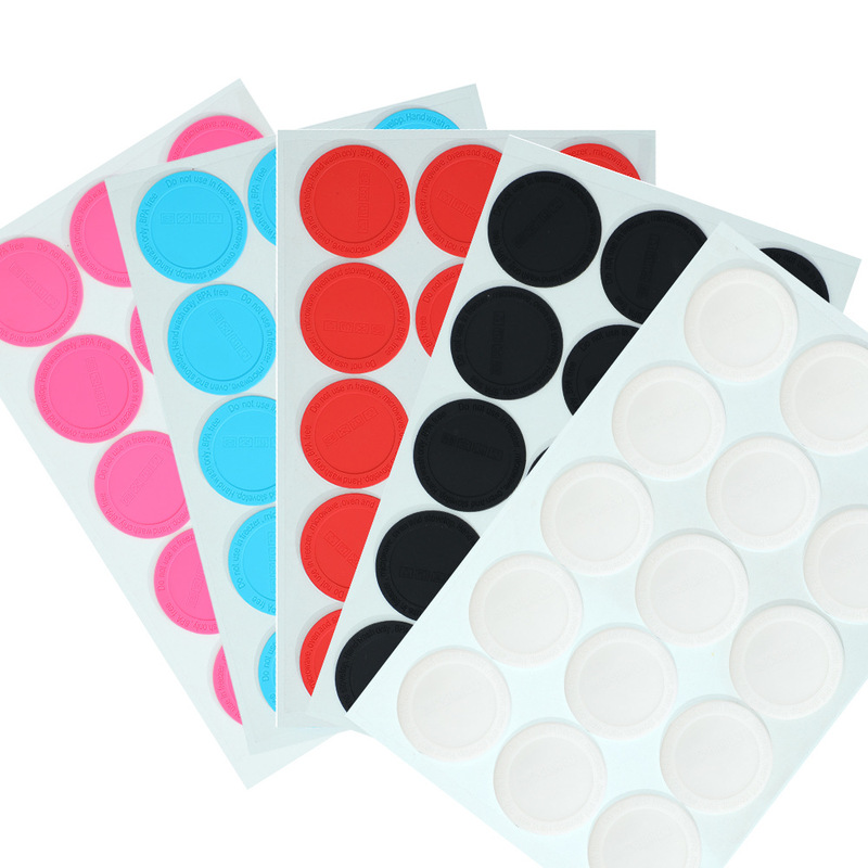 Free shipping round silicone non-slip coaster rubber tea cup pad with adhesive sticker sublimation straight Cup vacuum cup
