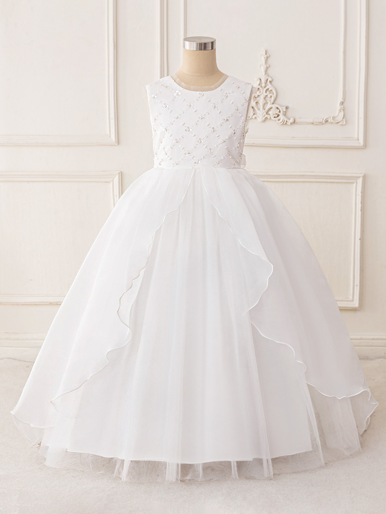 Niñas transfronterizas vestido de princesa 1 de junio vestido de boda de niños floristas vestido de noche de anfitrión de cena de cumpleaños