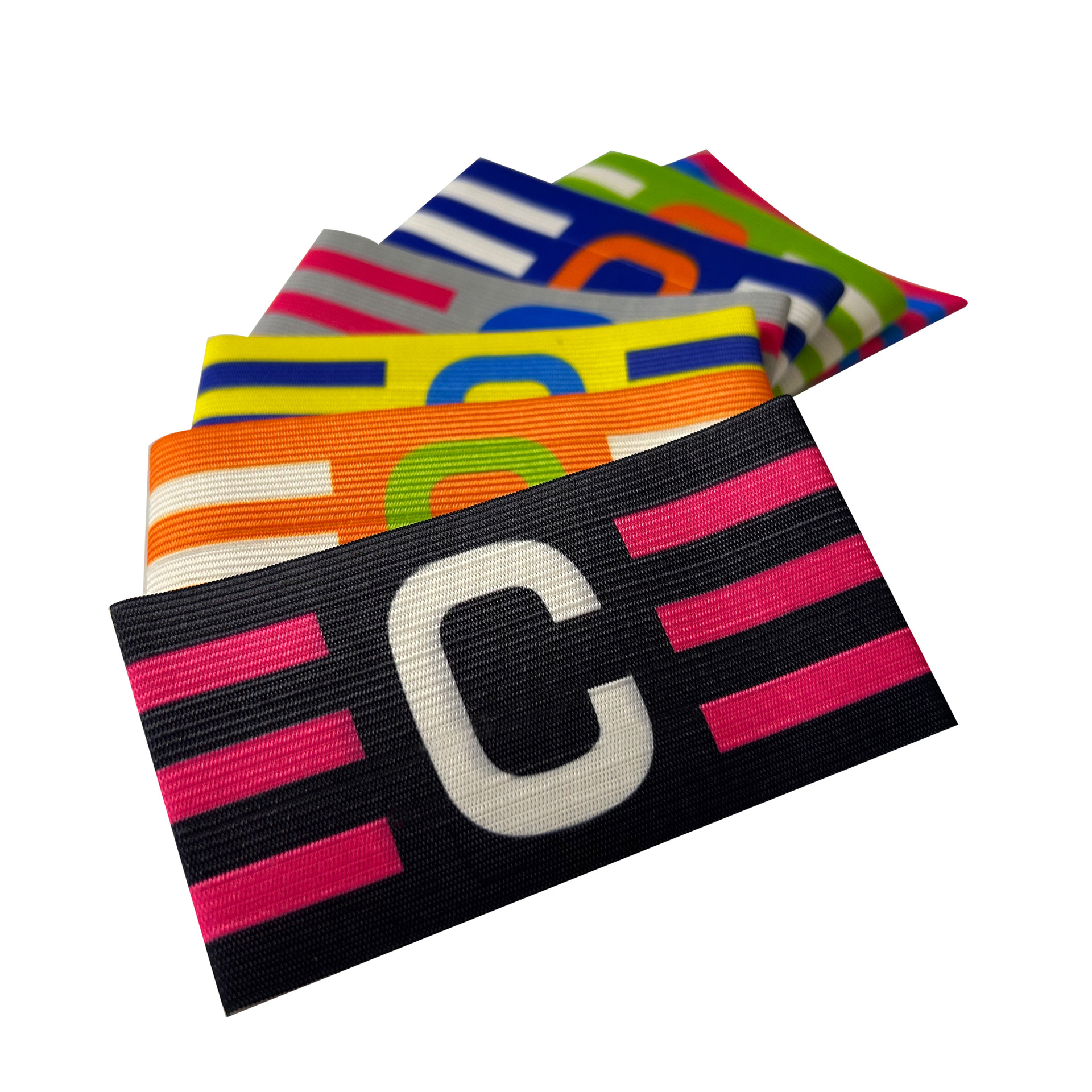 Brazalete de capitán de fútbol de color transfronterizo Brazalete de capitán de fútbol Brazalete de equipo de entrenamiento de fútbol Brazalete de equipo C