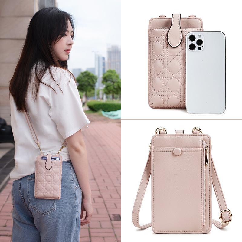 Mini bolso pequeño 2024 verano nuevo universal portátil Japón y Corea del Sur hilo bordado mujer mensajero cuello colgante bolso monedero