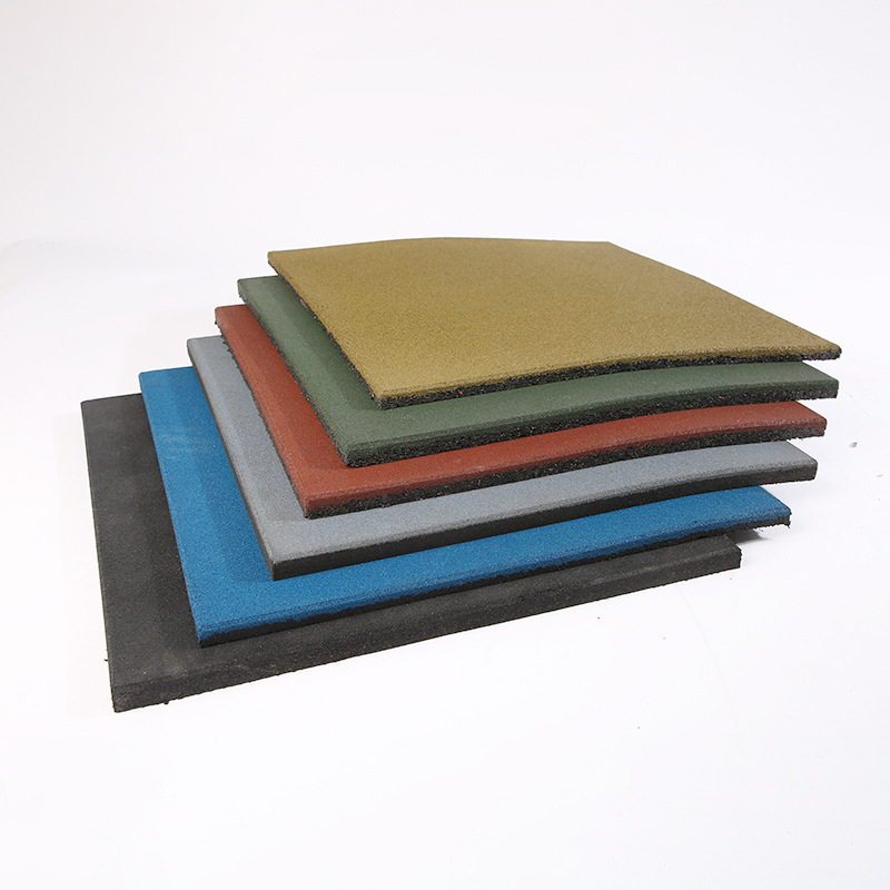 Fitness room rubber mat strength zone mat sound insulation encrypted shock absorption full fine mat SBR high-density mat